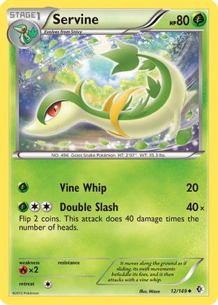Servine 12/149 - Boundaries Crossed Reverse Holofoil - Poke-Collect