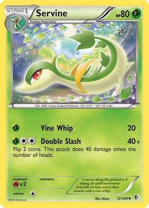 Servine 12/149 - Boundaries Crossed Reverse Holofoil - Poke-Collect