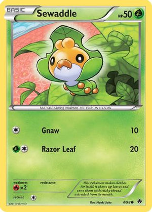 Sewaddle 4/98 - Emerging Powers Reverse Holofoil - Poke-Collect