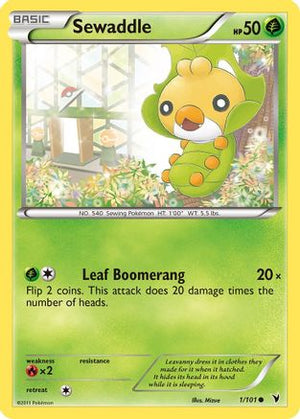 Sewaddle 1/101 - Noble Victories Reverse Holofoil - Poke-Collect