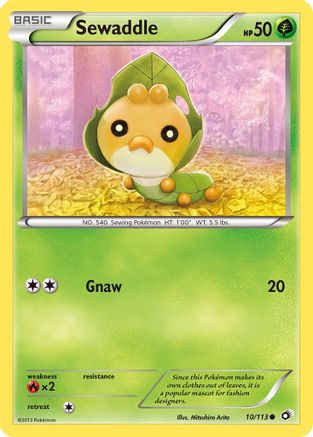 Sewaddle (10) 10/113 - Legendary Treasures Reverse Holofoil - Poke-Collect