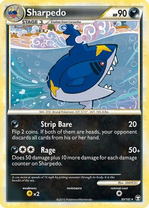 Sharpedo 30/102 - Triumphant Reverse Holofoil