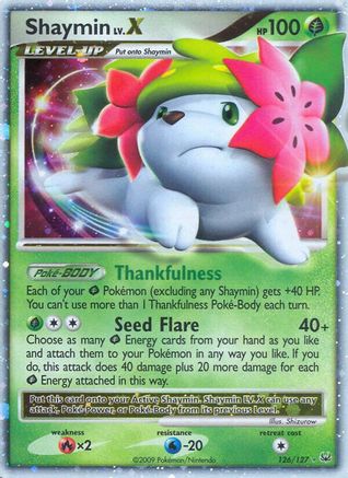 Shaymin LV.X 126/127 - Platinum Holofoil - Poke-Collect