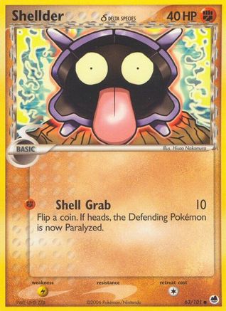 Shellder (Delta Species) 63/101 - Dragon Frontiers - Poke-Collect