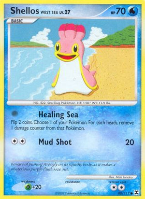 Shellos West Sea 80/111 - Rising Rivals Reverse Holofoil - Poke-Collect