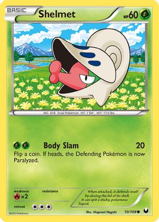 Shelmet 10/108 - Dark Explorers Reverse Holofoil - Poke-Collect