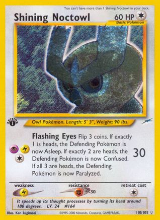 Shining Noctowl 110/105 - Neo Destiny 1st Edition Holofoil - Poke-Collect
