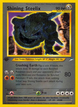 Shining Steelix 112/105 - Neo Destiny Unlimited Holofoil - Poke-Collect