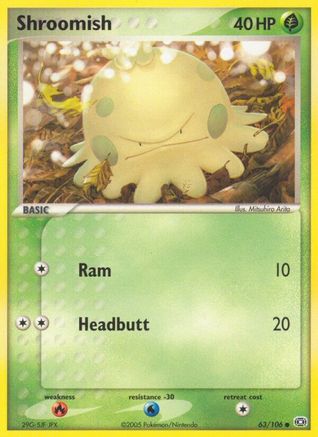 Shroomish 63/106 - Emerald Reverse Holofoil - Poke-Collect