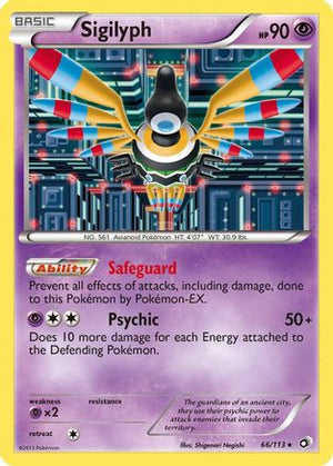 Sigilyph 66/113 - Legendary Treasures Reverse Holofoil - Poke-Collect