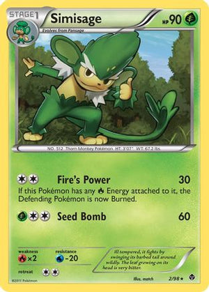 Simisage 2/98 - Emerging Powers Reverse Holofoil - Poke-Collect