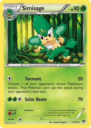 Simisage 11/146 - XY Reverse Holofoil