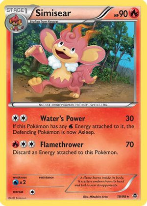 Simisear 19/98 - Emerging Powers Reverse Holofoil - Poke-Collect
