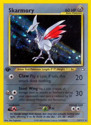 Skarmory 13/111 - Neo Genesis 1st Edition Holofoil - Poke-Collect