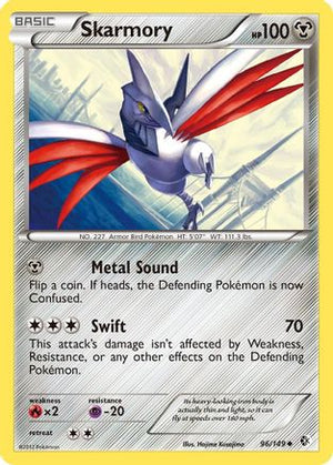 Skarmory 96/149 - Boundaries Crossed Reverse Holofoil - Poke-Collect