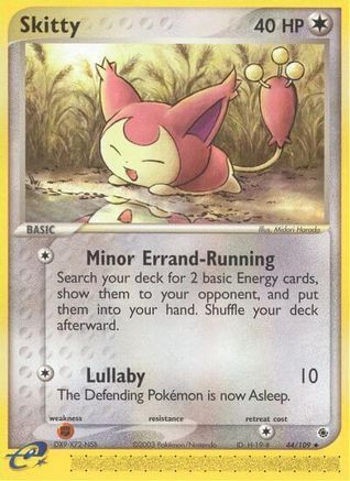 Skitty 44/109 - Ruby & Sapphire Reverse Holofoil - Poke-Collect