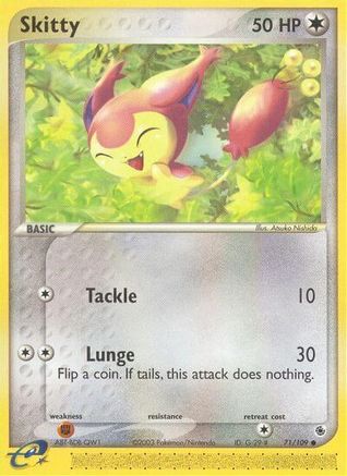 Skitty 71/109 - Ruby & Sapphire Reverse Holofoil - Poke-Collect