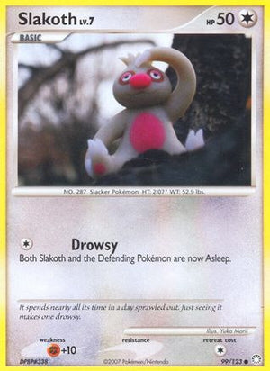 Slakoth 99/123 - Mysterious Treasures Reverse Holofoil - Poke-Collect