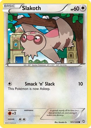 Slakoth 101/124 - Dragons Exalted Reverse Holofoil - Poke-Collect