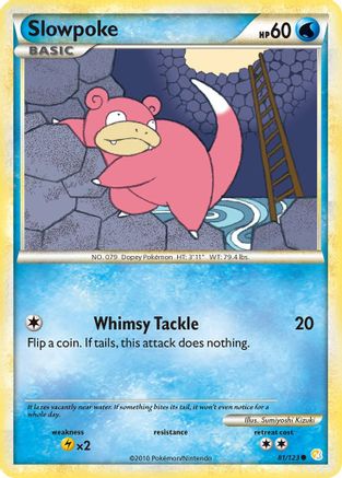 Slowpoke 81/123 - HeartGold & SoulSilver Reverse Holofoil - Poke-Collect
