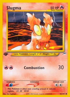 Slugma 82/105 - Neo Destiny 1st Edition - Poke-Collect