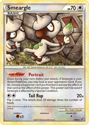 Smeargle 8/90 - HSUndaunted Reverse Holofoil - Poke-Collect