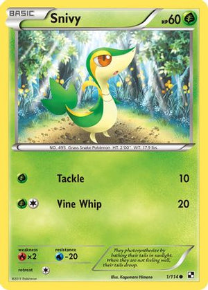Snivy 1/114 - Black & White - Poke-Collect