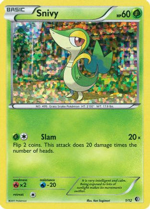Snivy 1/12 - McDonalds Collection 2011 Holofoil - Poke-Collect