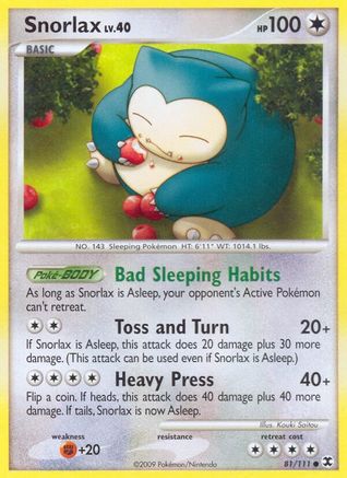 Snorlax 81/111 - Rising Rivals Reverse Holofoil - Poke-Collect