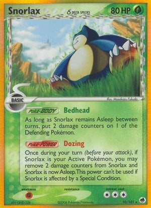 Snorlax δ 10/101 - Dragon Frontiers Reverse Holofoil - Poke-Collect