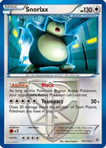 Snorlax 101/135 - Plasma Storm Reverse Holofoil - Poke-Collect