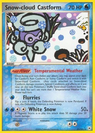 Snow-cloud Castform 25/101 - Hidden Legends Reverse Holofoil - Poke-Collect
