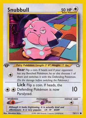 Snubbull 74/111 - Neo Genesis Unlimited - Poke-Collect