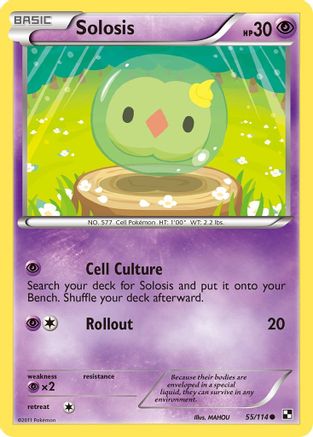 Solosis 55/114 - Black & White Reverse Holofoil - Poke-Collect