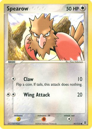 Spearow 81/112 - FireRed & LeafGreen Reverse Holofoil - Poke-Collect
