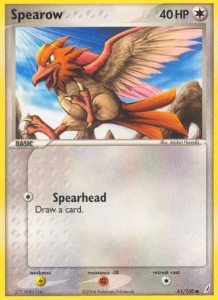 Spearow 61/100 - Crystal Guardians Reverse Holofoil - Poke-Collect