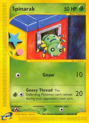 Spinarak 62/147 - Aquapolis - Poke-Collect