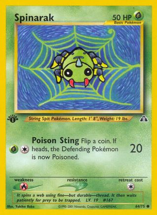 Spinarak 64/75 - Neo Discovery Unlimited - Poke-Collect