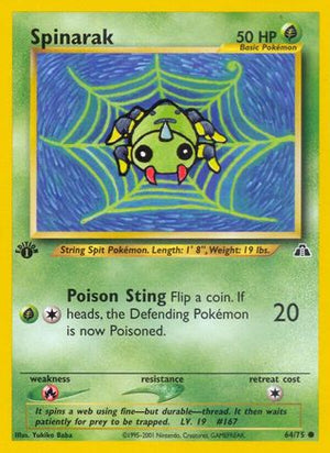 Spinarak 64/75 - Neo Discovery Unlimited - Poke-Collect
