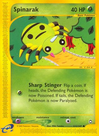 Spinarak 111/147 - Aquapolis - Poke-Collect