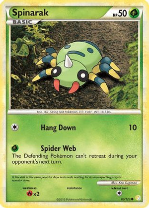 Spinarak 83/123 - HeartGold & SoulSilver - Poke-Collect