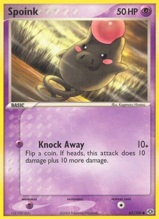 Spoink 65/106 - Emerald Reverse Holofoil - Poke-Collect