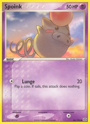 Spoink 66/106 - Emerald Reverse Holofoil - Poke-Collect