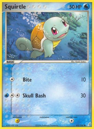 Squirtle 63/100 - Crystal Guardians Reverse Holofoil - Poke-Collect