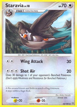 Staravia 52/100 - Stormfront Reverse Holofoil - Poke-Collect