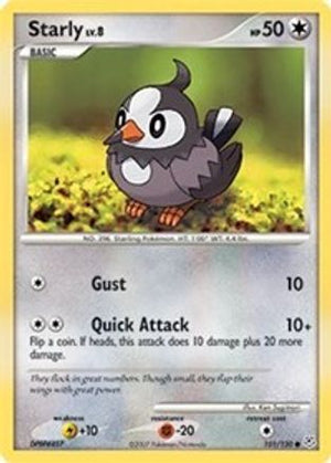 Starly 101/130 - Diamond & Pearl Reverse Holofoil - Poke-Collect