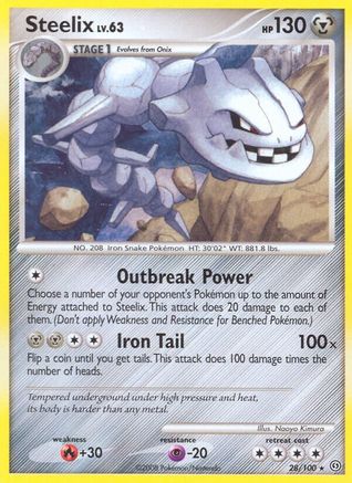 Steelix 28/100 - Stormfront Reverse Holofoil - Poke-Collect