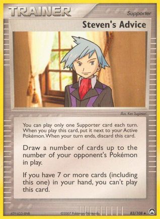 Steven's Advice 83/108 - Power Keepers Reverse Holofoil - Poke-Collect