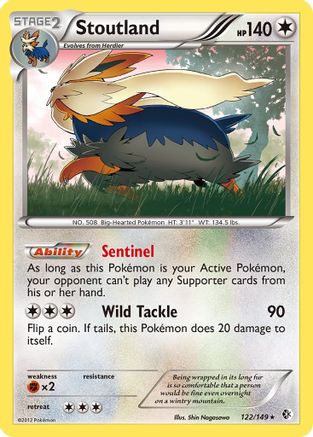 Stoutland 122/149 - Boundaries Crossed Holofoil - Poke-Collect