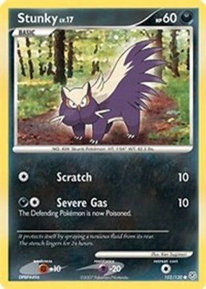 Stunky 102/130 - Diamond & Pearl Reverse Holofoil - Poke-Collect
